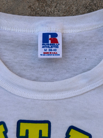 80’s Russell Montana State Fighting Bobcats Basketball Single Stitch Tee (Unisex  )