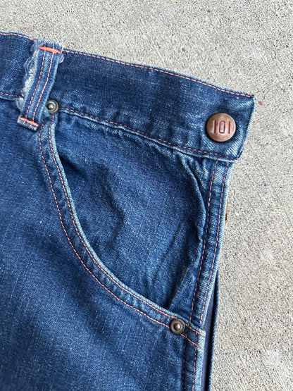 50’s LEE 101 Side Zip Shorthorn Hidden Selvedge Denim Pants (Women’s 25)