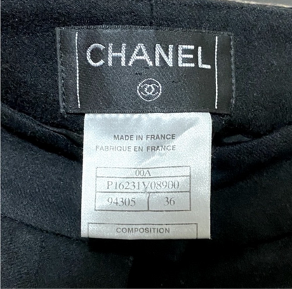 Vintage CHANEL High-Rise Wool Cashmere Pants (0/2)