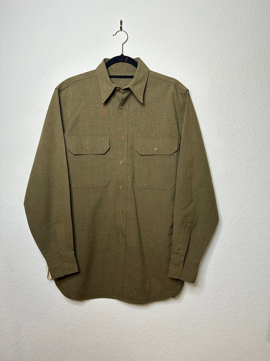 30’s WWII QMI M37 Wool QM Field Shirt (XL)