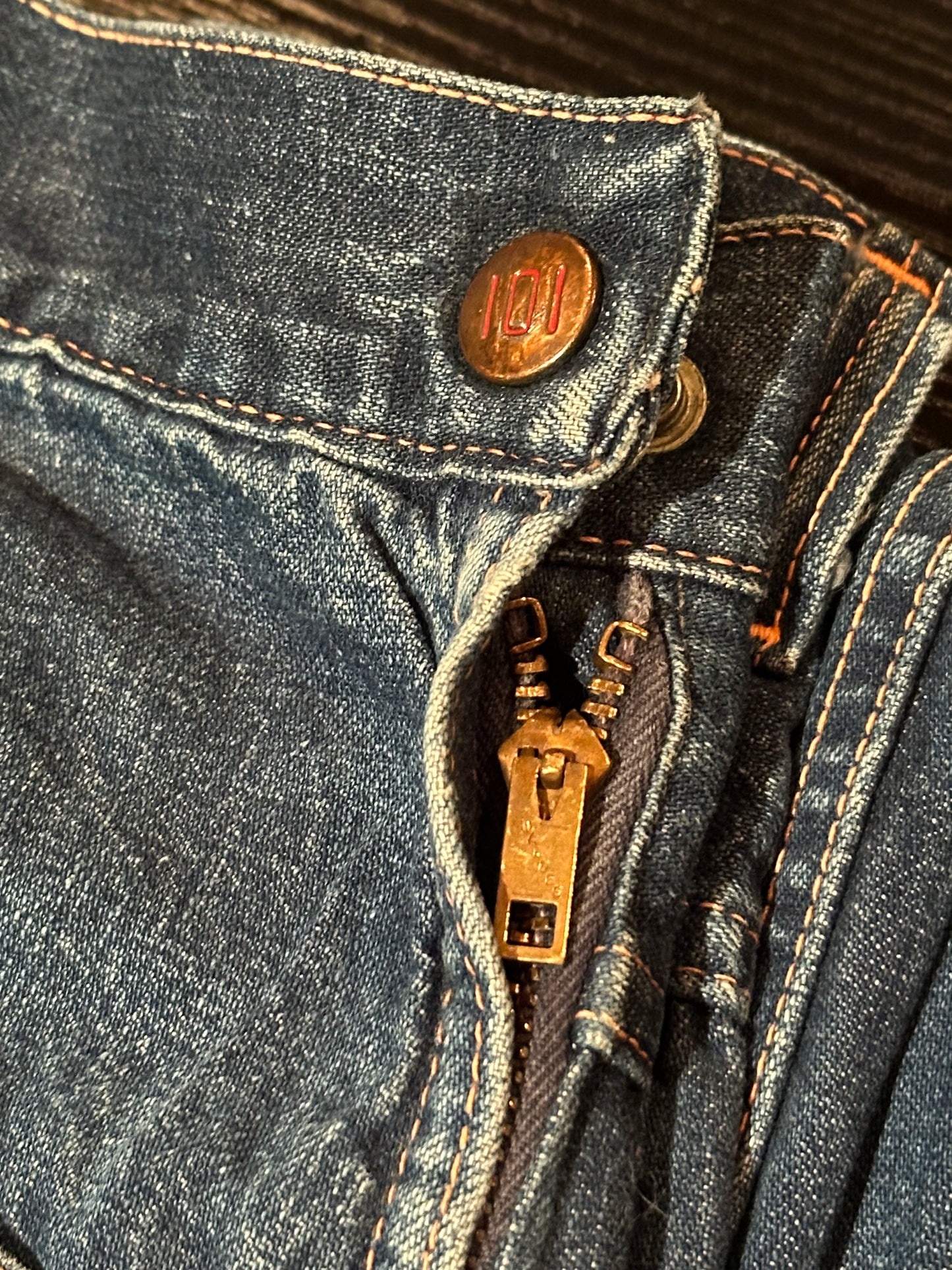 50’s LEE 101 Side Zip Shorthorn Hidden Selvedge Denim Pants (Women’s 25)