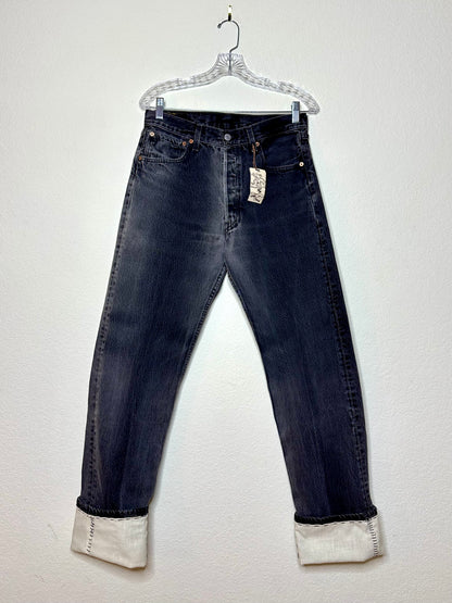 MCA VINTAGE REVIVAL: 90’s Levi’s 501 USA Jeans w/ Patchwork Hem Cuff (31 / Modern 8/10)