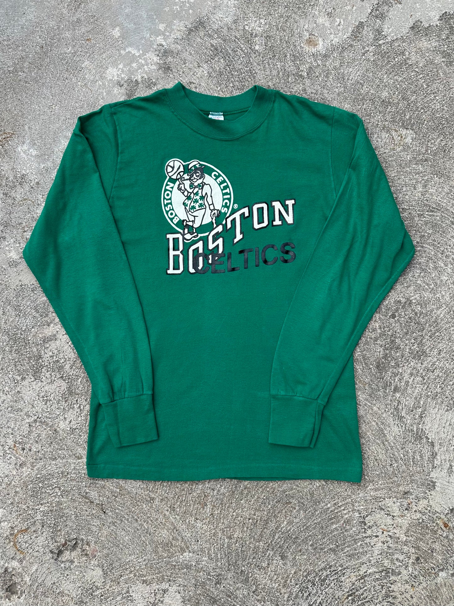 80’s Champion Boston Celtics Single Stitch LS Tee (Unisex S/M)