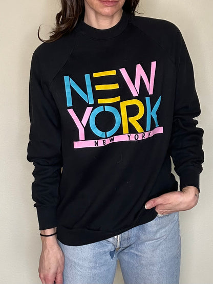 80’s New York Raglan USA Sweatshirt (Unisex M)