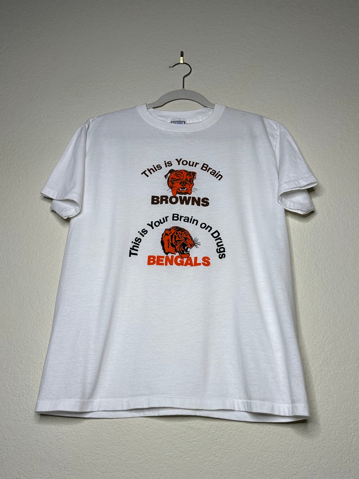 80’s NFL Browns vs Bengals Single Stitch Tee (Unisex M)