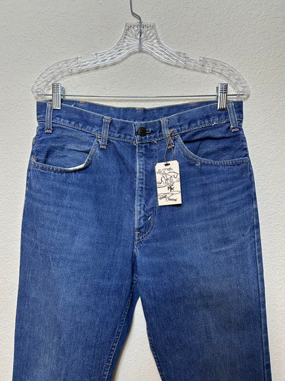 60’s/70’s Levi’s 646 Orange Tab Bell Flare #8 Button USA Jeans (Unisex 32x32 / Modern 8/10)