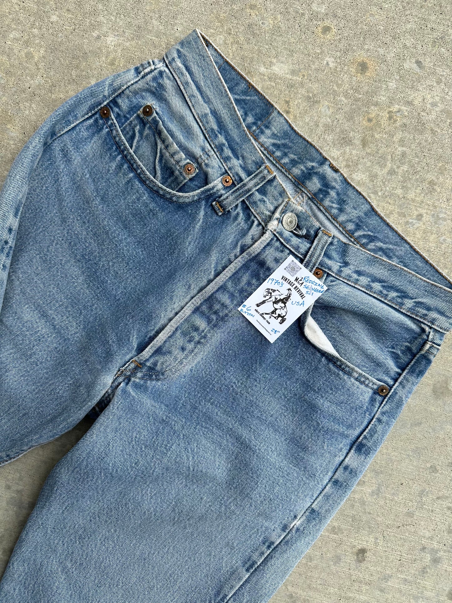 70’s Levi’s 501 Redline Selvedge #6 Jeans (28x30 / Modern 26)