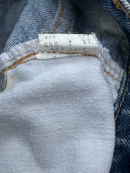 70’s Levi’s 517 Boot Cut #8 USA Jeans w/ Half Leg Fades (Men’s 28x33 / Women’s 26)