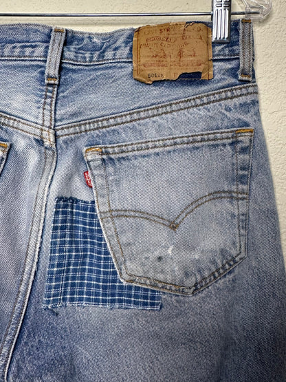 MCA Vintage Revival: 90’s Levi’s 501xx Patchwork Distressed Grunge Jeans USA (30x32 / Modern 6)