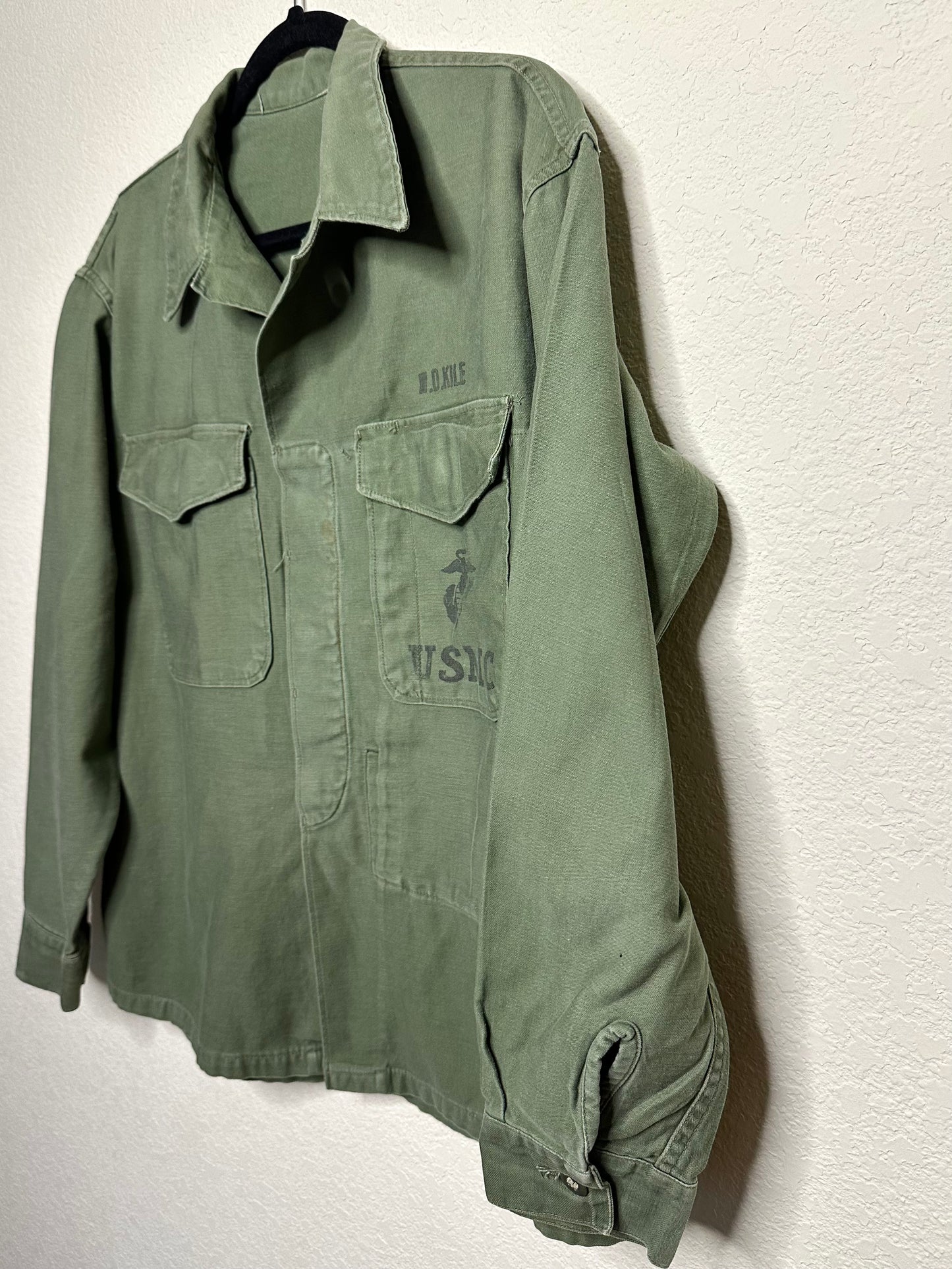 50’s Military P56 Cotton Sateen Utility Shirt OG107 (Unisex M)