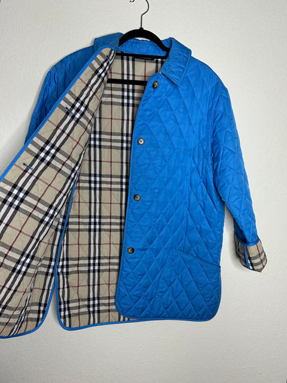 Vintage Burberry Nova Check Quilted Utility Jacket (L/XL)