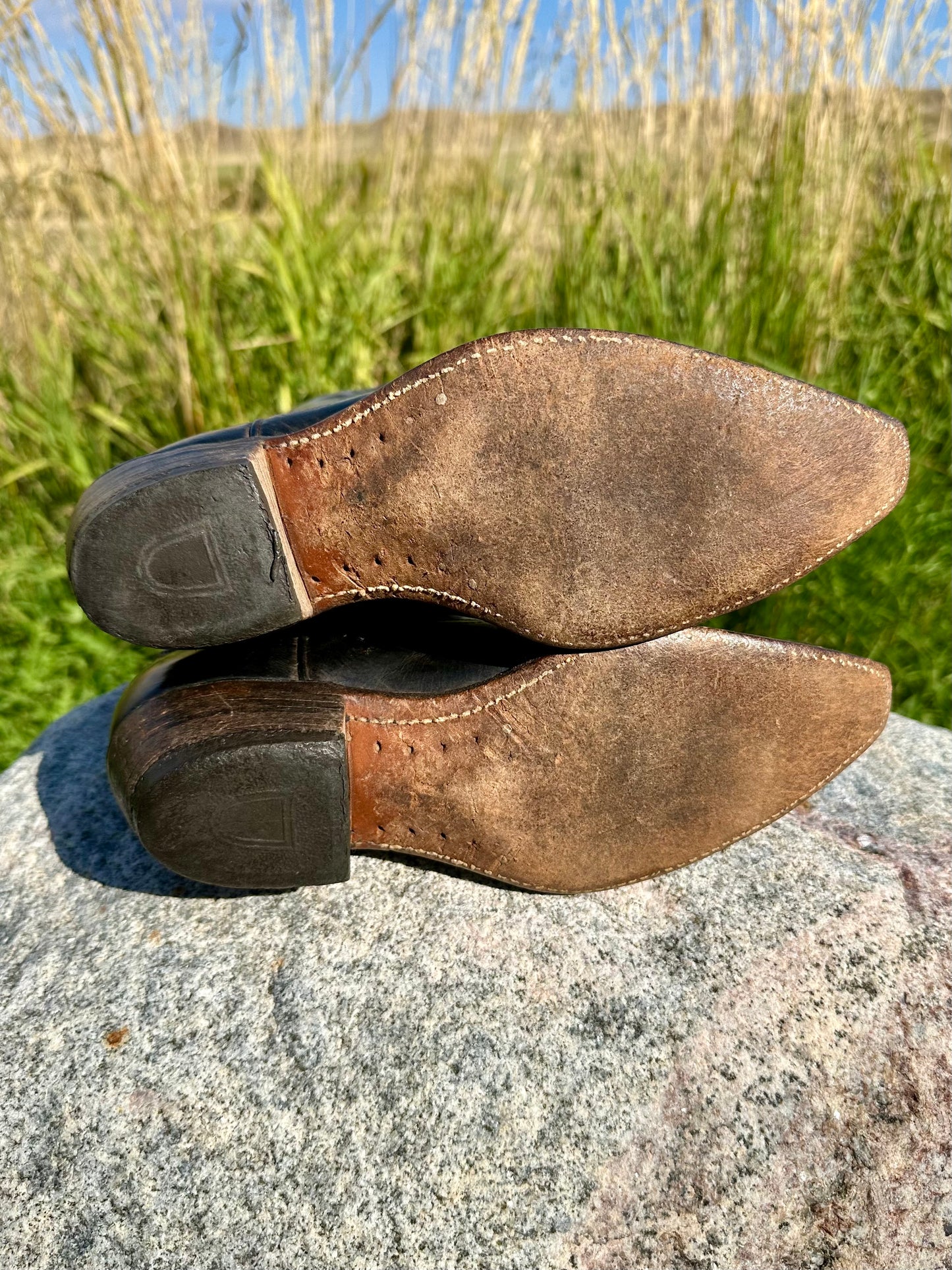 60’s ACME Sunburst Inlay Cowboy Boots (Women’s 7.5)