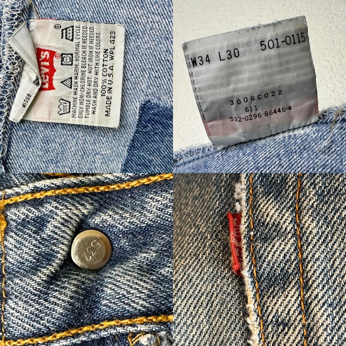 MCA Vintage Revival: 90’s Levi’s 501 Patchwork Jeans USA (32/33 Modern 10)