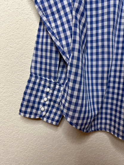 70’s Levi’s Gingham Pearl Snap Western Shirt (Unisex L)