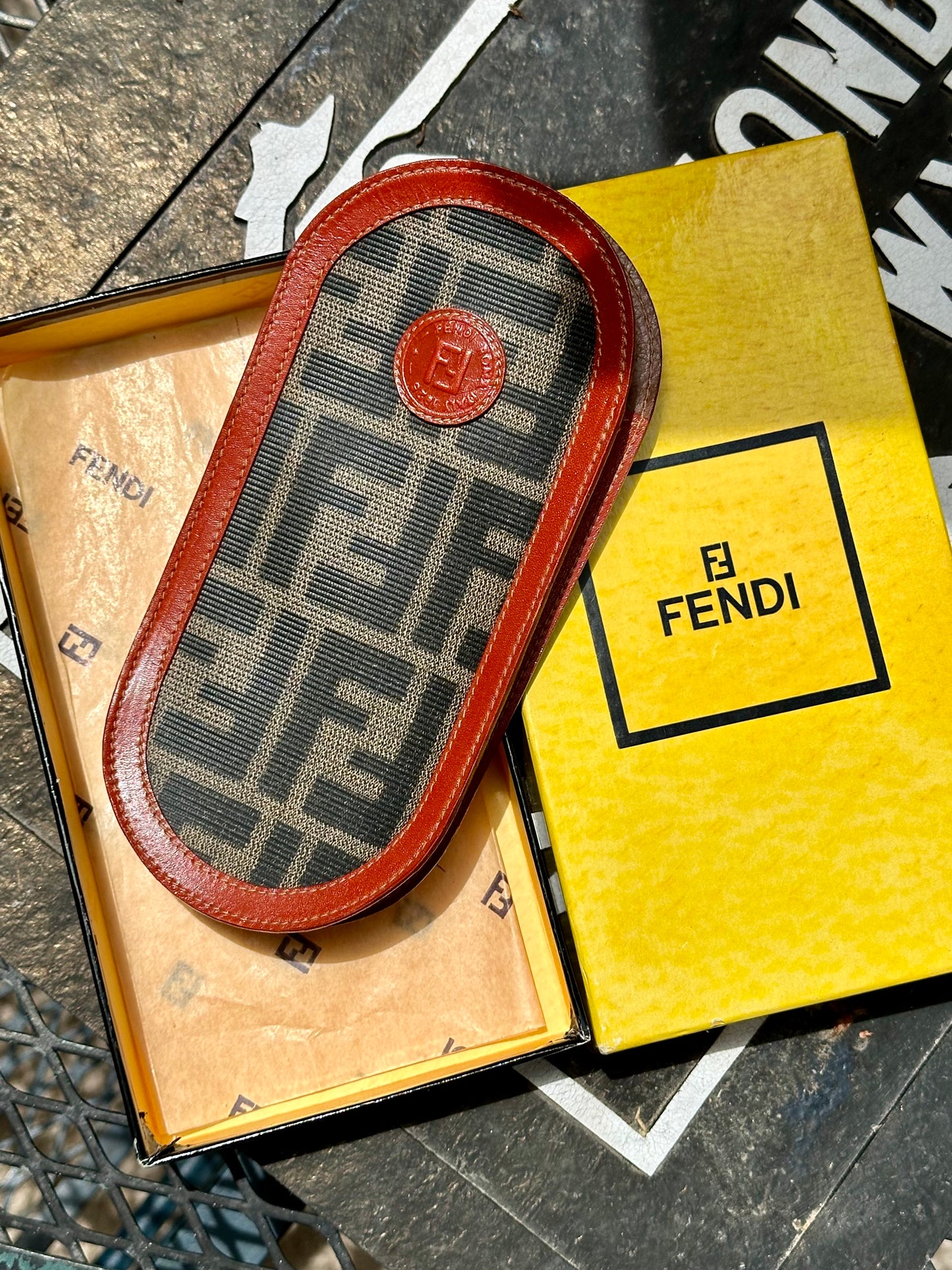 80’s Deadstock Fendi Zucca Glasses Case w/ Original Box (Unisex)