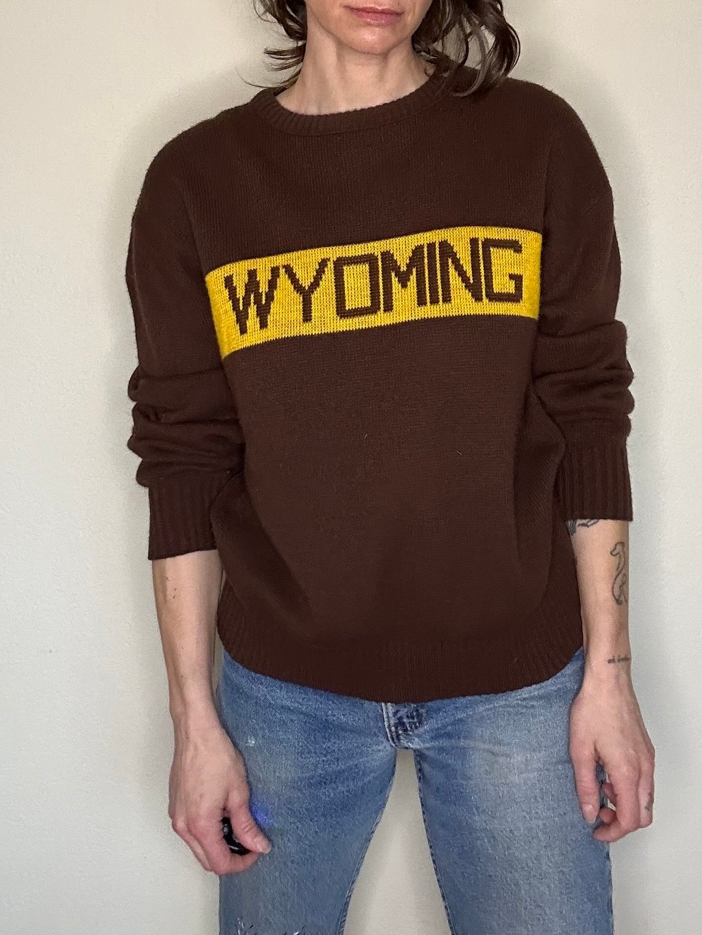 Rare 80's Wyoming Cowboys Cliff Engle Sweater (Unisex L)