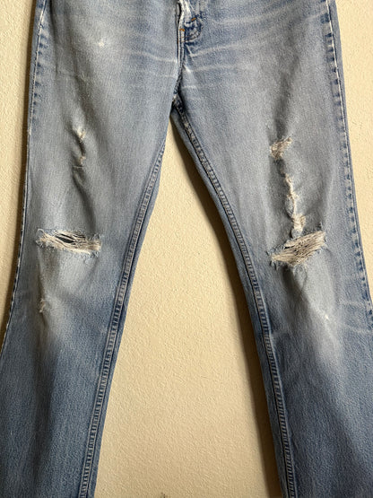 70’s Levi’s 517 Orange Tab Distressed Bootcut Jeans (31x31 / Modern 8)