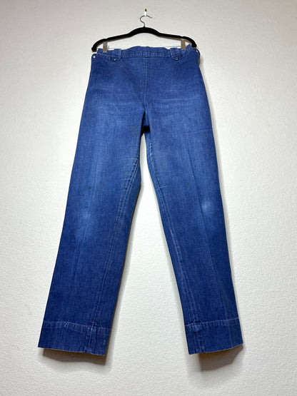 50’s LEVI’S Big E Side Zip Shorthorn Denim Pants (Women’s 34)
