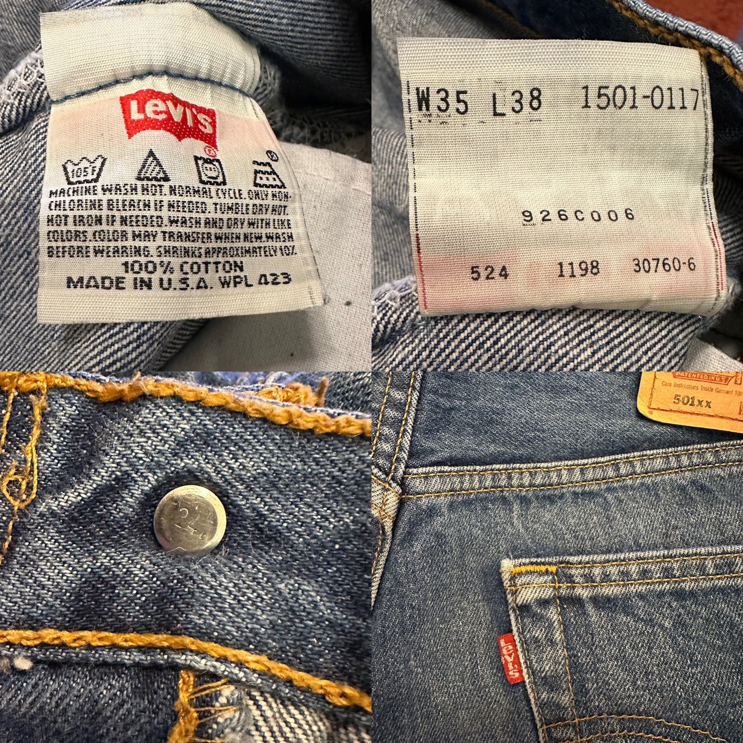 90’s Levi’s 501xx USA Jeans (33x34 / Modern 10/12)