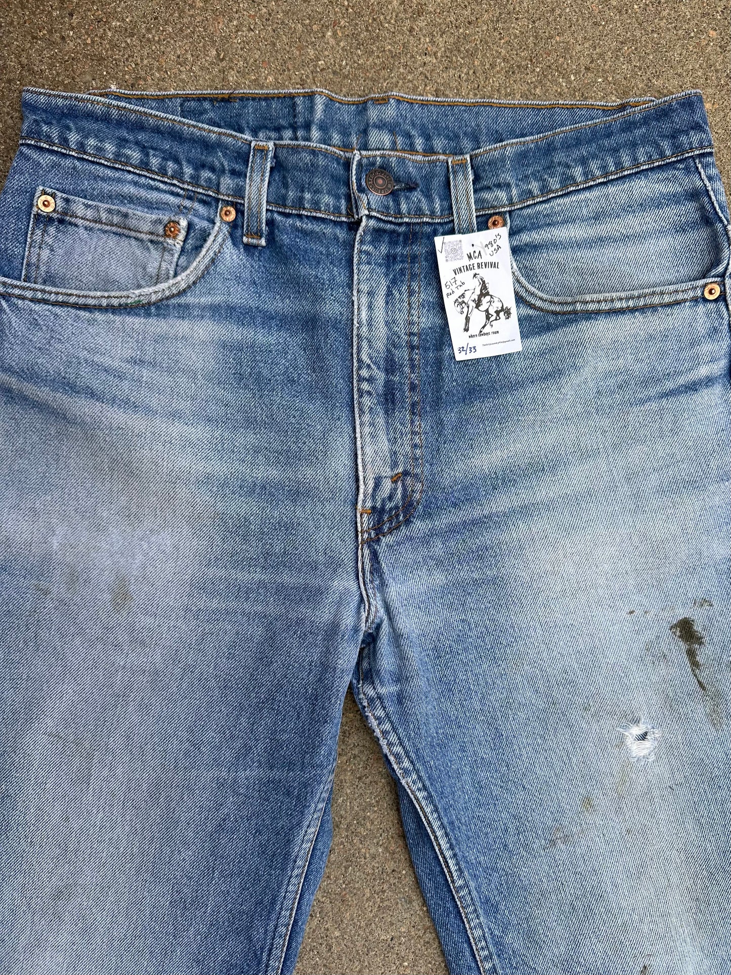80’s Levi’s 517 Orange Tab Bootcut Denim Jeans USA (Men’s 32x33 / Women’s 30)