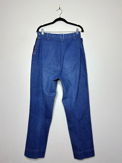50’s LEVI’S Big E Side Zip Shorthorn Denim Pants (Women’s 34)