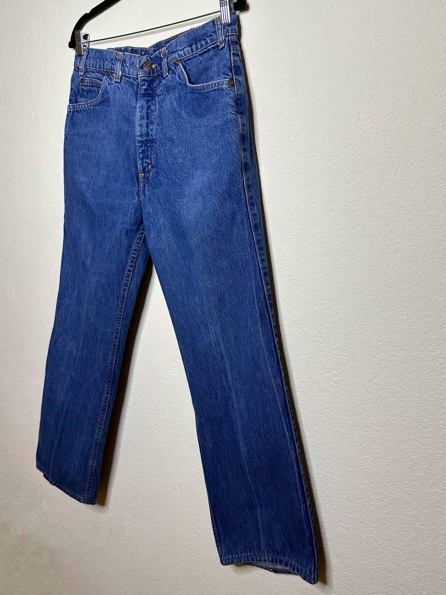 70’s Levi’s Movin’ On Riveted Orange Tab Bootcut Jeans (32x31/Modern 8/10)