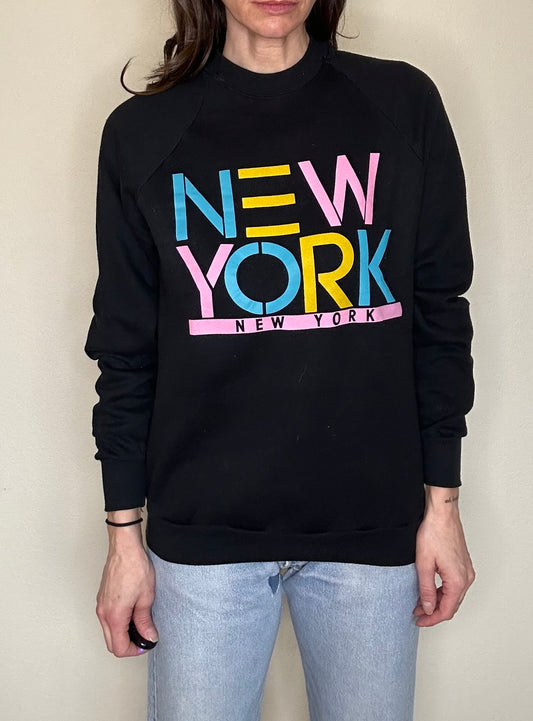 80’s New York Raglan USA Sweatshirt (Unisex M)