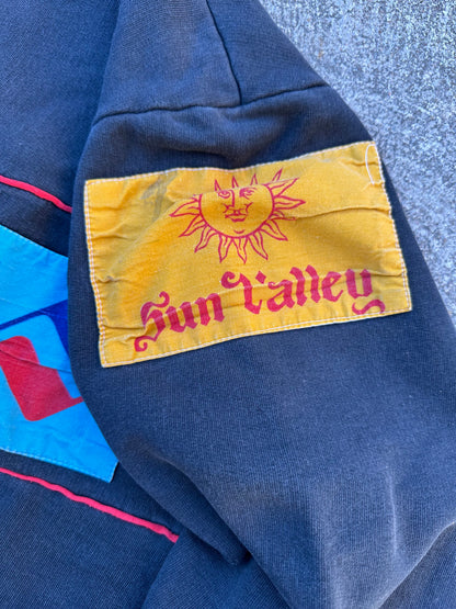 Rare 90s Heavyweight USA Ski Resort Patchwork Sweatshirt (Unisex L/XL)