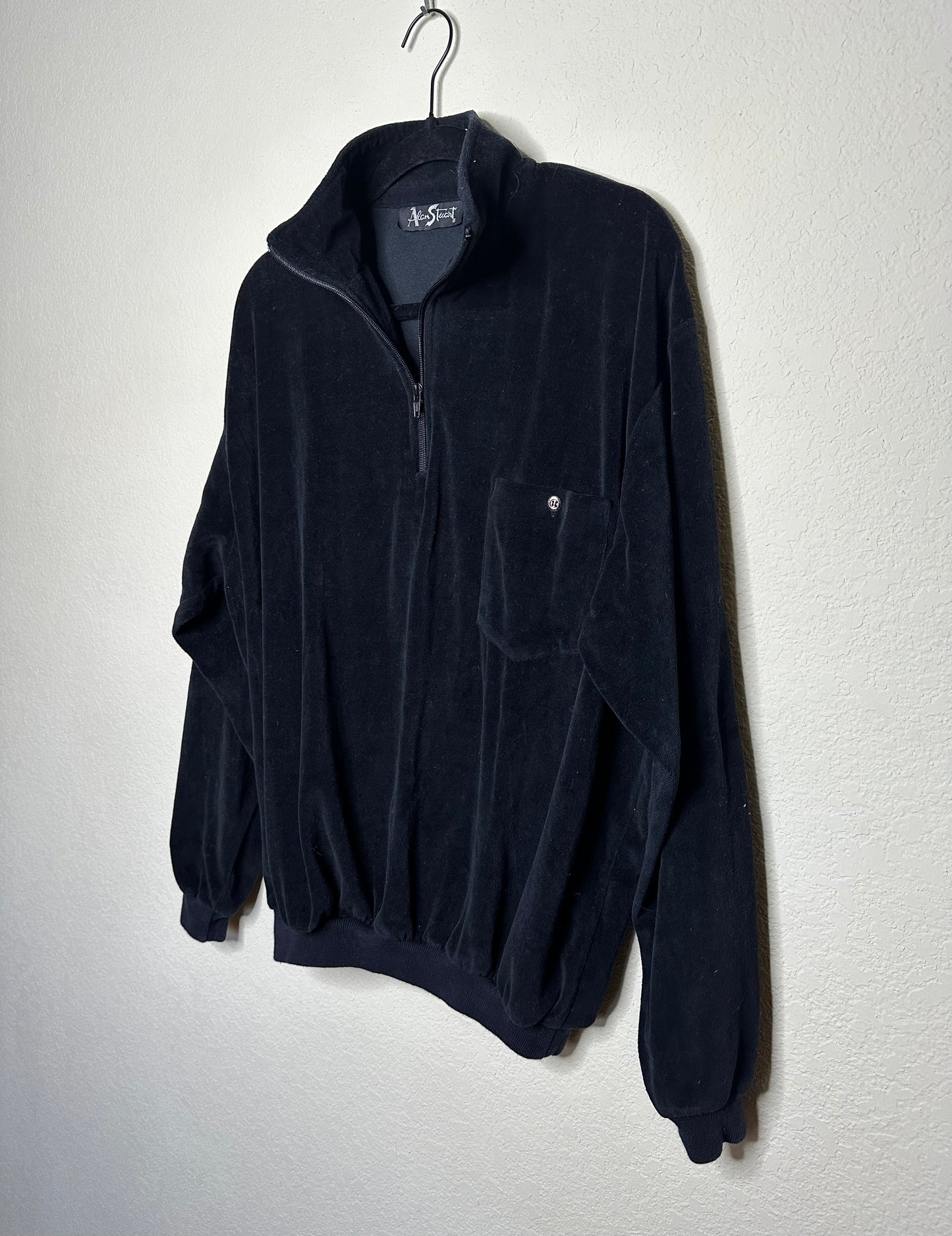 Vintage Velvet Quarter-Zip Shirt (Unisex L)