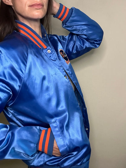 80’s Denver Broncos Chalk Line Satin Insulated Bomber Jacket (Unisex S)