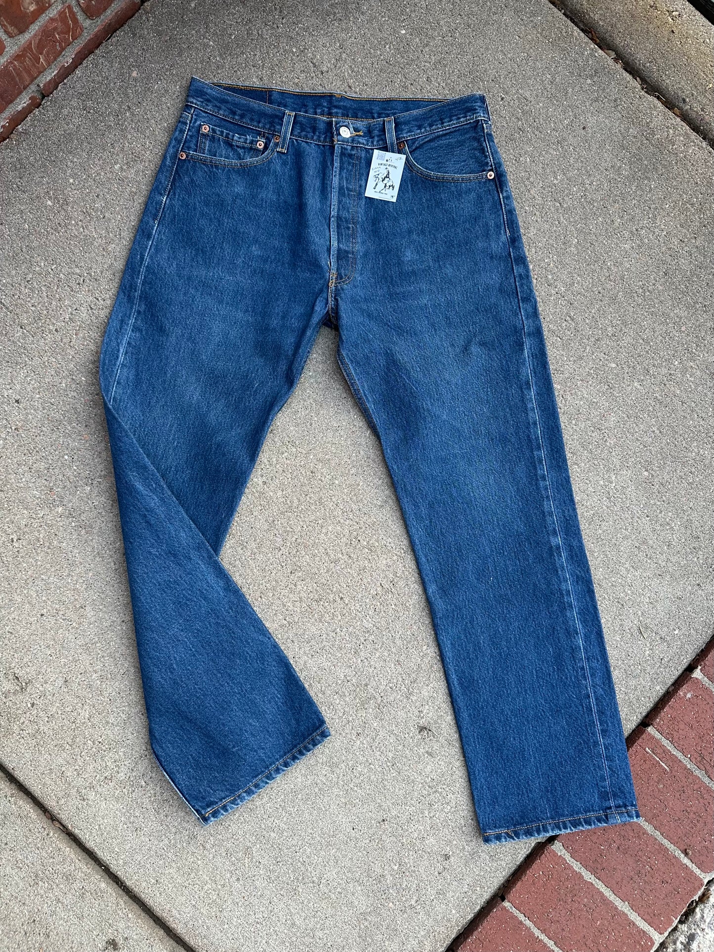 Y2K Levi’s 501xx STF Raw Dark Wash Denim Jeans (Men’s 34x30 / Women’s 32)