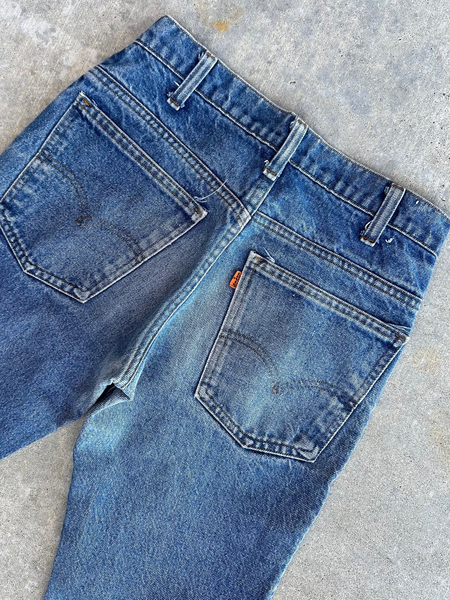 70’s Levi’s 684 Orange Tab Elephant Bell Bottom Denim Jeans USA (Women’s 26)