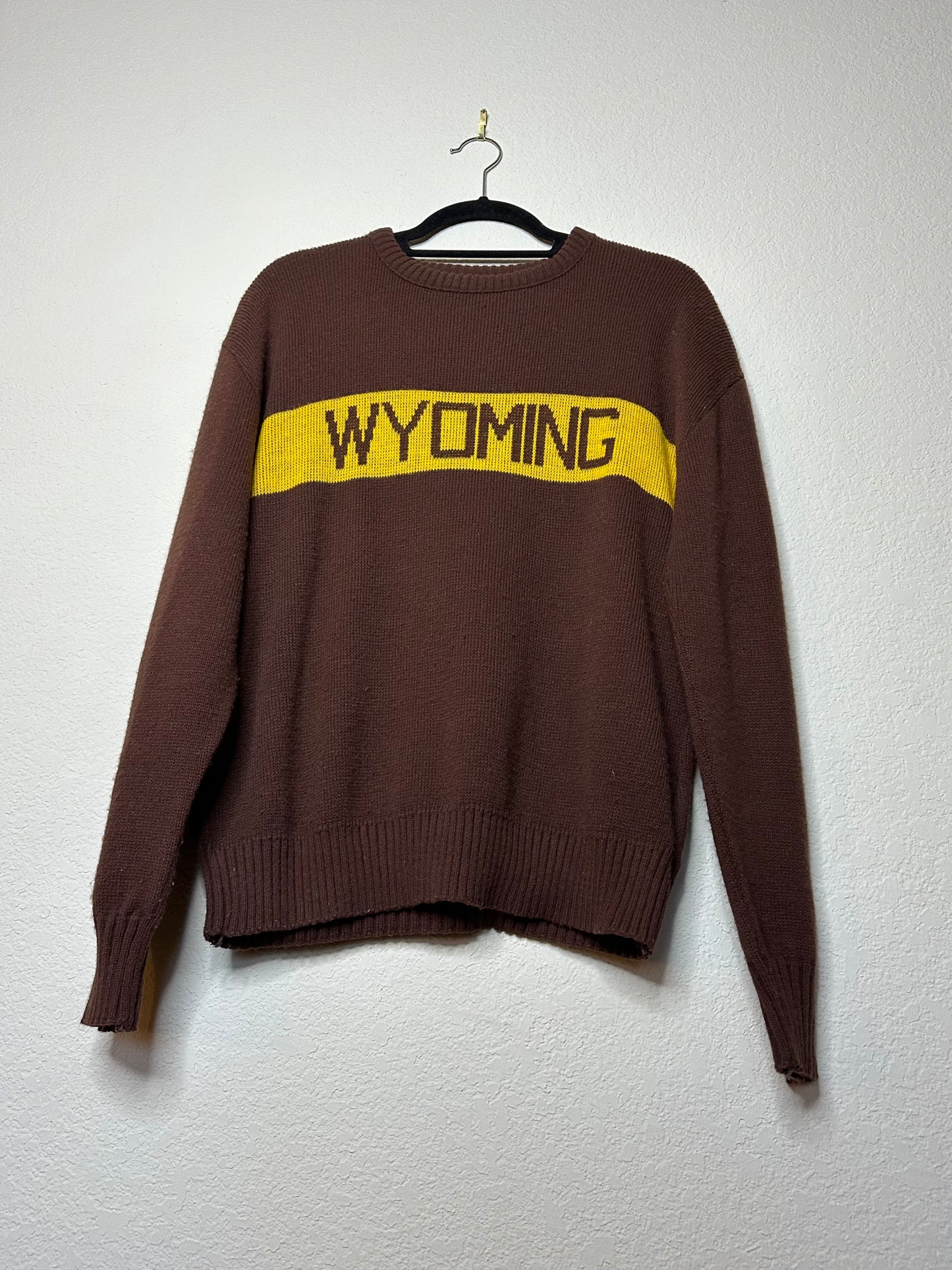 Rare 80's Wyoming Cowboys Cliff Engle Sweater (Unisex L)