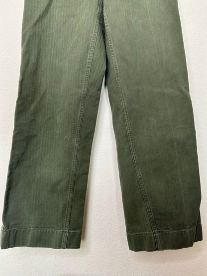 RARE 50’s Military HBT Herringbone Twill Cotton Utility Pants (27x30)