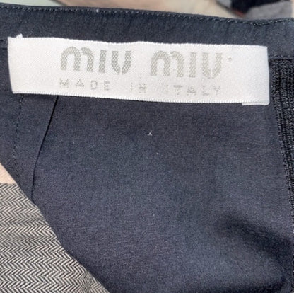 90’s Miu Miu Micro Mini Skirt w/ Cutout Slit (S)