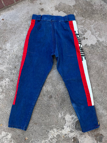 Rare 70’s Handmade Denim Motocross Racing Pants (34x30)