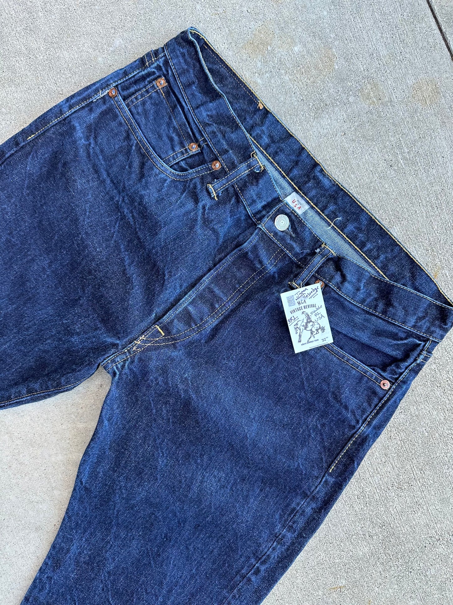 Double RL Japanese Woven Selvedge Denim Straight Leg Jeans