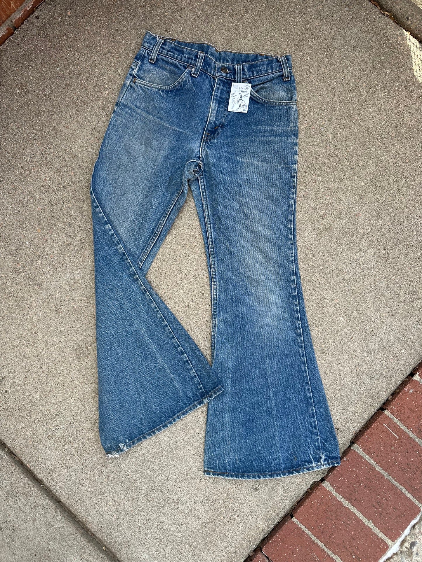 70’s Levi’s 684 Orange Tab Elephant Bell Bottom Denim Jeans USA (Women’s 26)