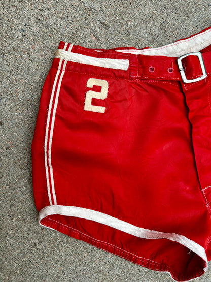 40’s Men’s Satin Padded Athletic Gym Mini Shorts (Women’s XS/S)