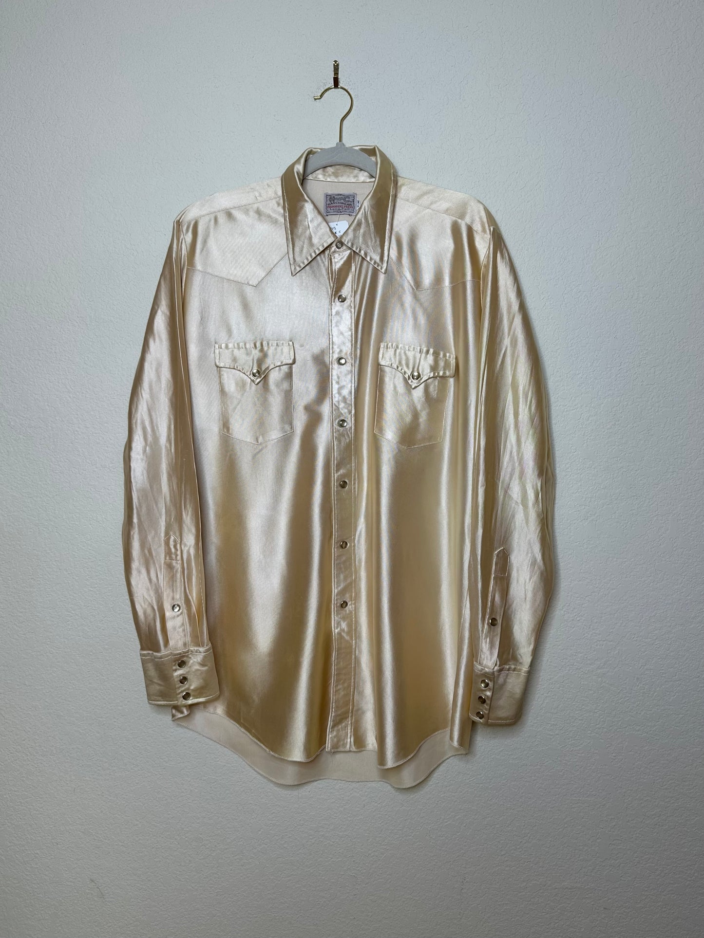 70’s H Bar C California Ranchwear Satin Pearl Snap Shirt (Unisex XL)