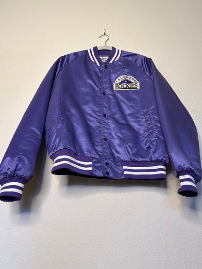 91’ Colorado Rockies MLB INAUGURAL SEASON Quilted Insulated Bomber Jacket (Unisex L/XL) by Chalk Line