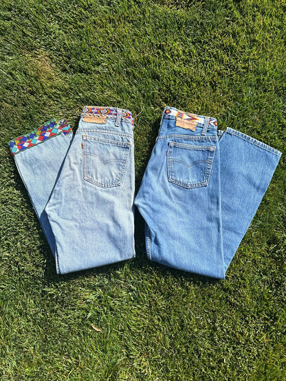 Custom Beaded 90’s Levi’s 501 Jeans (Modern 2/4)