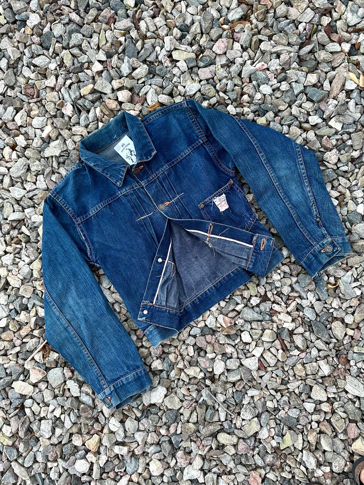 Rare 40’s Selvedge Buckle Back Pleated Type 1 Denim Jacket (Women’s XS)