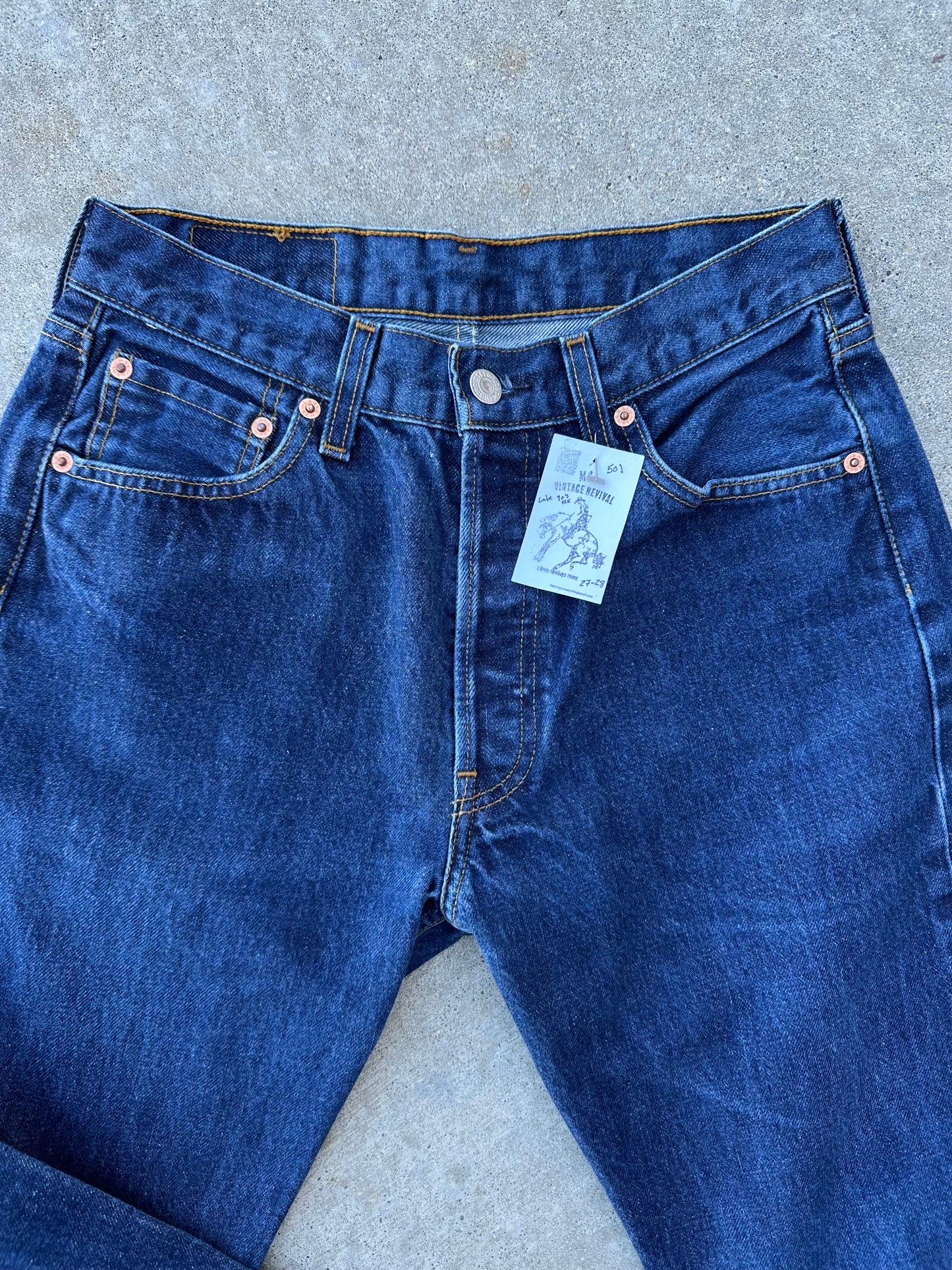 Late 90’s Levi’s 501 Indigo Denim Jeans (Men’s 28x28 / Women’s 26)