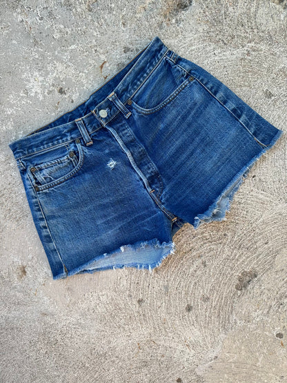 60’s LEVI’S BIG E Redline Selvedge Denim Cutoff Shorts (31” / Modern 29)