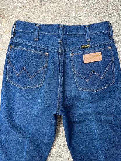 70’s Wrangler Indigo No Fault Denim Boot Flare Jeans (Men’s 28x28/Women’s 26)