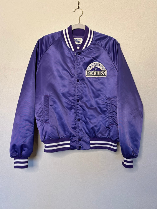 91’ Colorado Rockies MLB INAUGURAL SEASON Quilted Insulated Bomber Jacket (Unisex L/XL) by Chalk Line