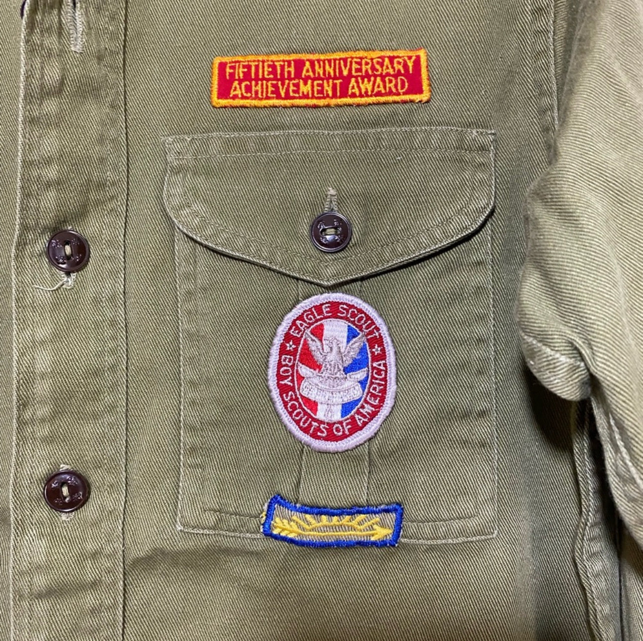 60’s Colorado Boy Scouts of America Button-Down Patches Shirt (Women’s XS/S)