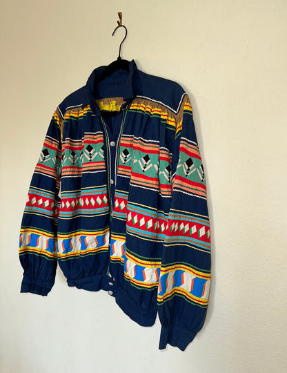 RARE 60’s Seminole Indian Handmade Quilted Patchwork Jacket (Unisex L)