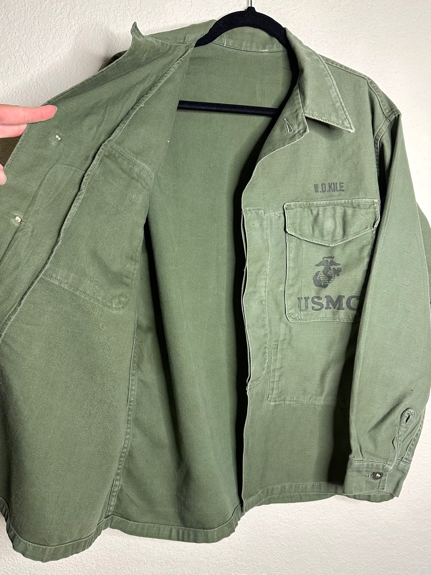 50’s Military P56 Cotton Sateen Utility Shirt OG107 (Unisex M)